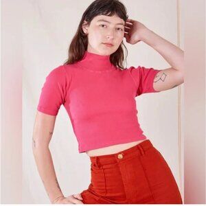 Big Bud Press Essential Turtleneck - Hot Pink Size Small